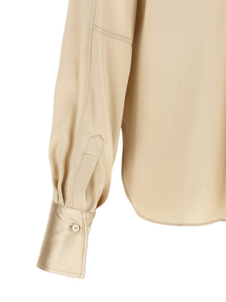 Beige Silk Blouse