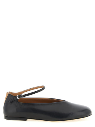 Black Calfskin Ballet Flats