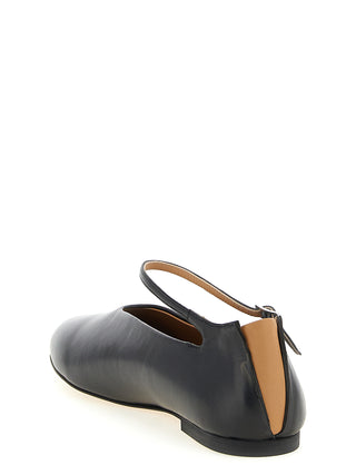 Black Calfskin Ballet Flats