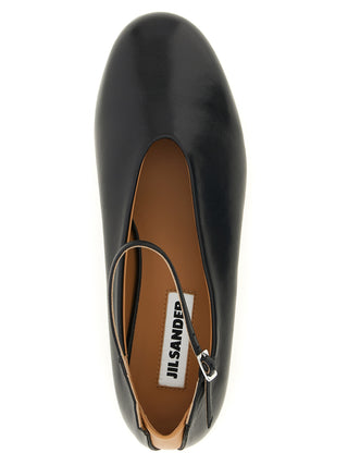 Black Calfskin Ballet Flats