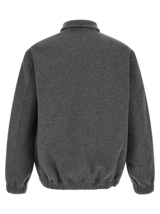 Gray Wool Full-Length Jacket