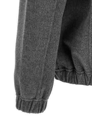 Gray Wool Full-Length Jacket