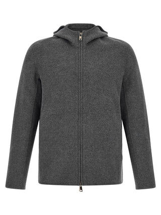 Gray Wool Full-Length Jacket