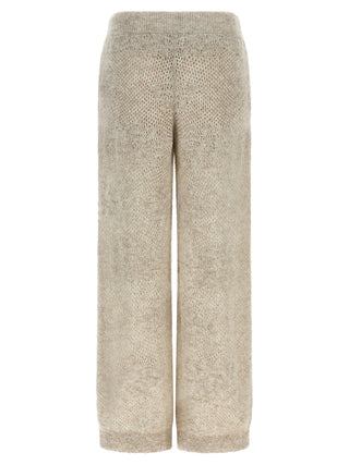 Beige Nylon Casual Pants