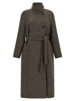 Brown Virgin Wool Coat