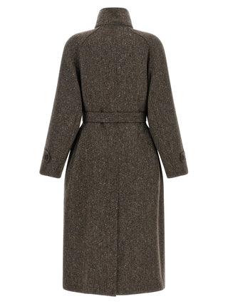Brown Virgin Wool Coat
