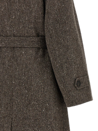 Brown Virgin Wool Coat