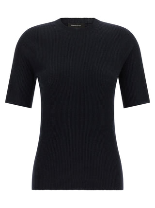 Blue Virgin Wool T-Shirt
