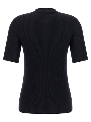 Blue Virgin Wool T-Shirt