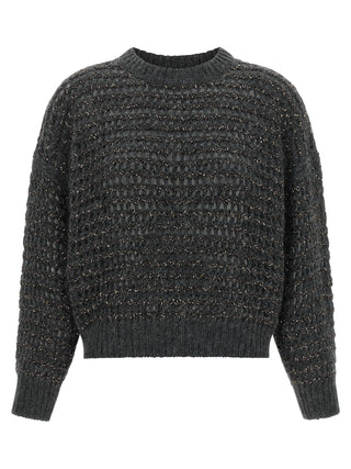 Gray Elastane Cardigan