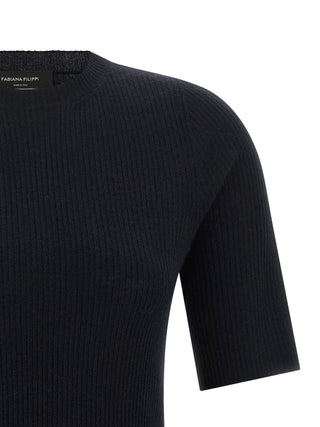 Blue Virgin Wool T-Shirt