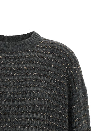 Gray Elastane Cardigan