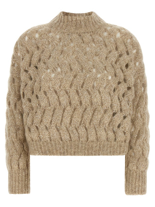 Cárdigan de lana beige