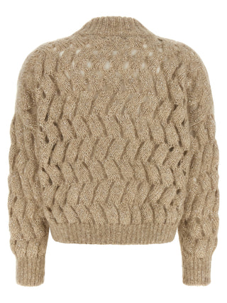 Cárdigan de lana beige