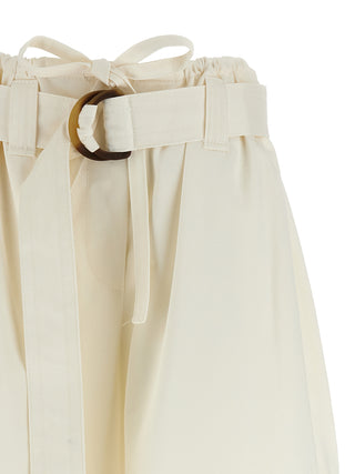 Bermudas blancas de algodón