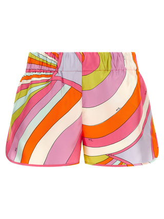 Multicolor Silk Bermuda Shorts