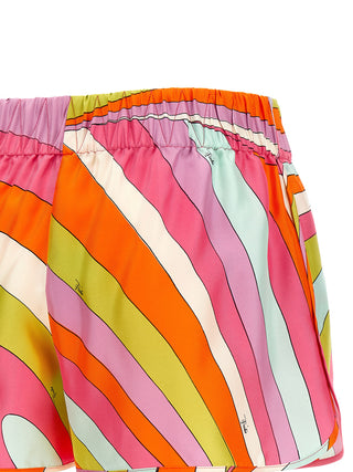 Multicolor Silk Bermuda Shorts