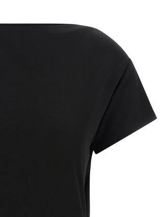 Black Viscose Short Dress