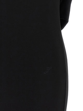 Black Viscose Short Dress