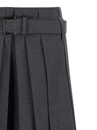 Gray Virgin Wool Bermuda Shorts