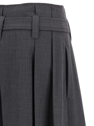 Gray Virgin Wool Bermuda Shorts