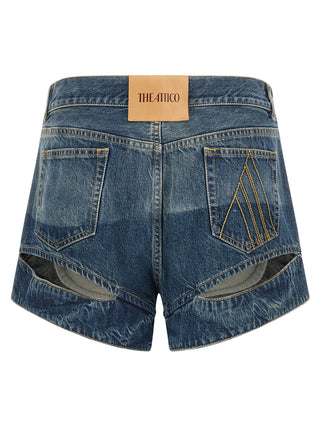 Blue Cotton Bermuda Shorts