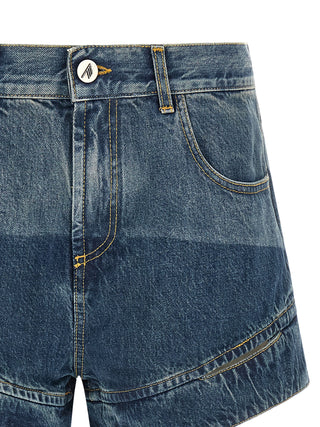 Blue Cotton Bermuda Shorts