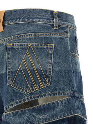 Blue Cotton Bermuda Shorts
