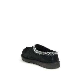 Black Leather Mules