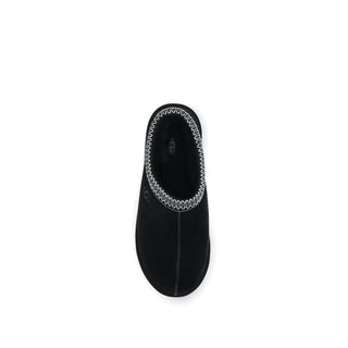 Black Leather Mules