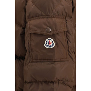 Brown Polyamide Full-Length Jacket