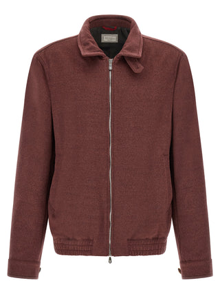 Bordeaux Virgin Wool Bomber