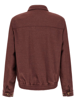 Bordeaux Virgin Wool Bomber