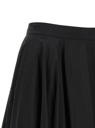 Black Polyamide Mini Skirt