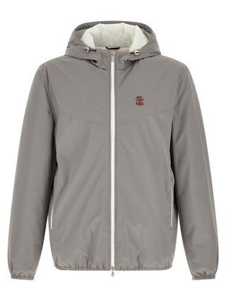 Gray Polyamide Shell Jacket