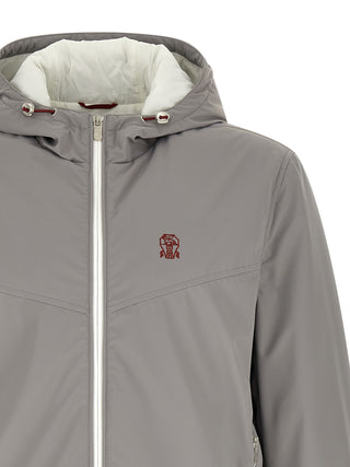 Gray Polyamide Shell Jacket