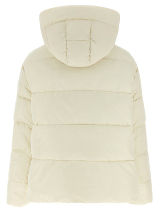 Beige Polyamide Full-Length Jacket