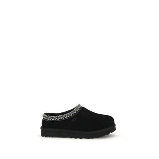 Black Leather Mules