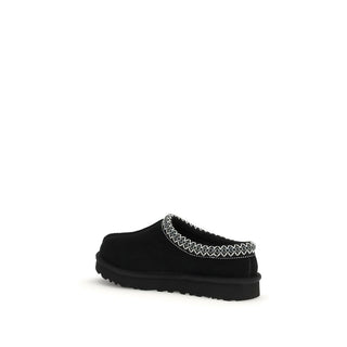 Black Leather Mules