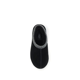 Black Leather Mules