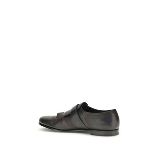 Black Calf Leather Bos Taurus Slip-On Loafers
