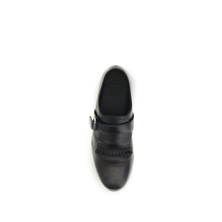 Black Calf Leather Bos Taurus Slip-On Loafers
