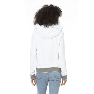 Sudadera blanca de algodón para mujer
