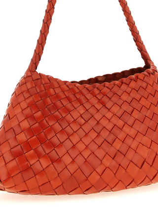 Orange Calfskin Shoulder Bag