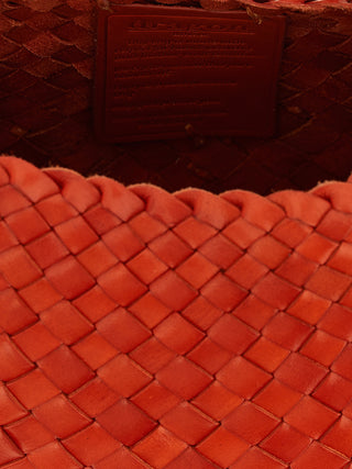 Orange Calfskin Shoulder Bag