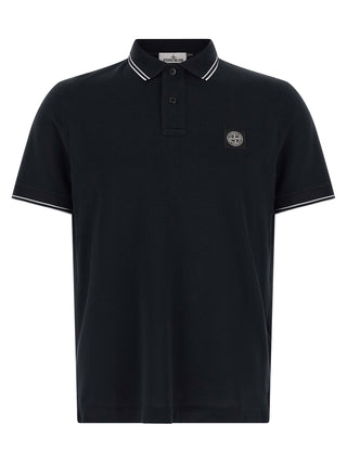 Blue Cotton Polo Shirt