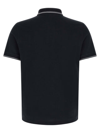 Blue Cotton Polo Shirt