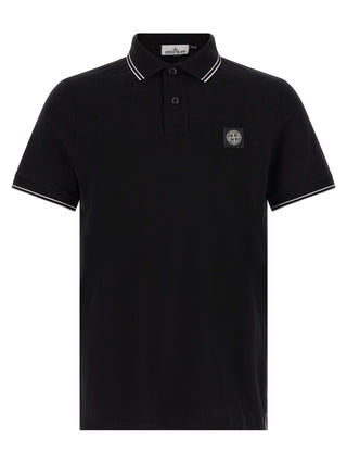 Black Cotton Polo Shirt