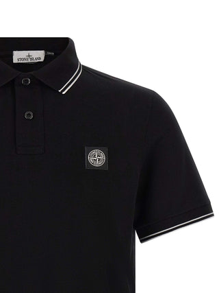 Polo de algodón negro