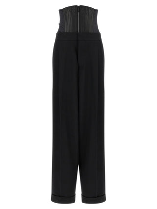 Pantalones de vestir de lana negra